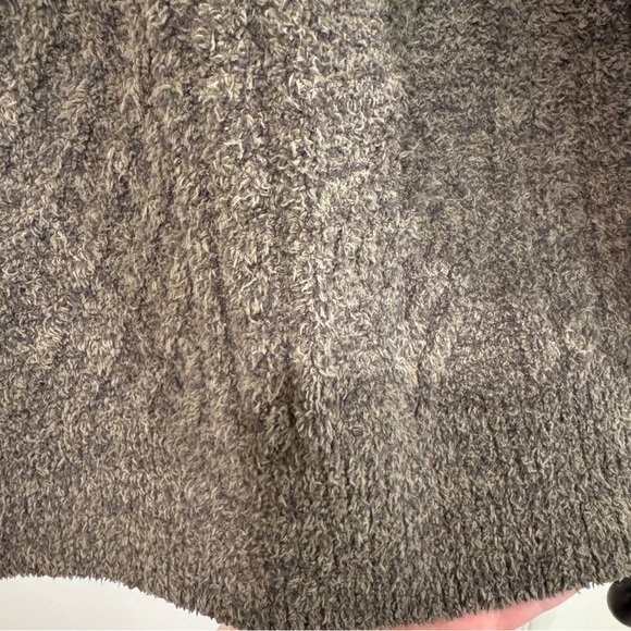 Barefoot Dreams CozyChic Aran Pullover in Olive Multi - Picture 4 of 6